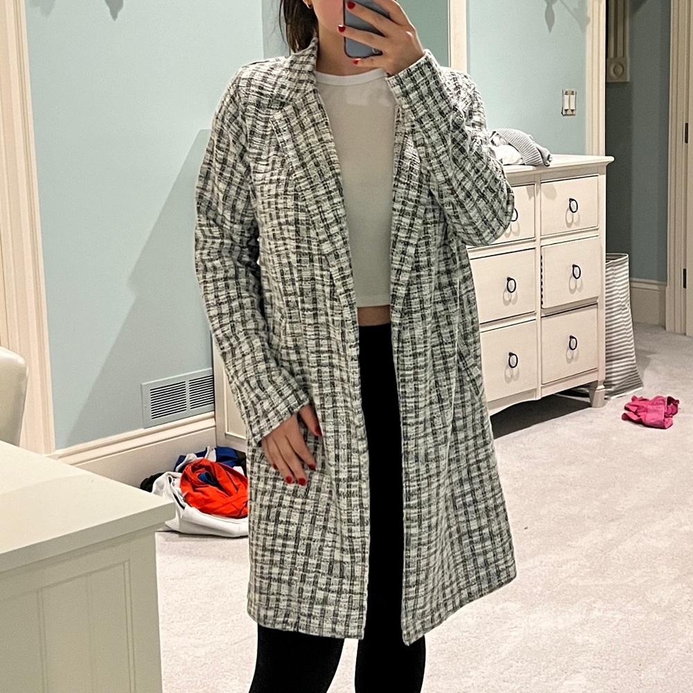 Lightweight knit blazer jacket